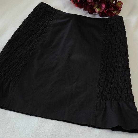 Sexy Skirt Fitted Stretch Black Elegant Unique Side Smocking Spanner Monhattan M - Picture 3 of 14